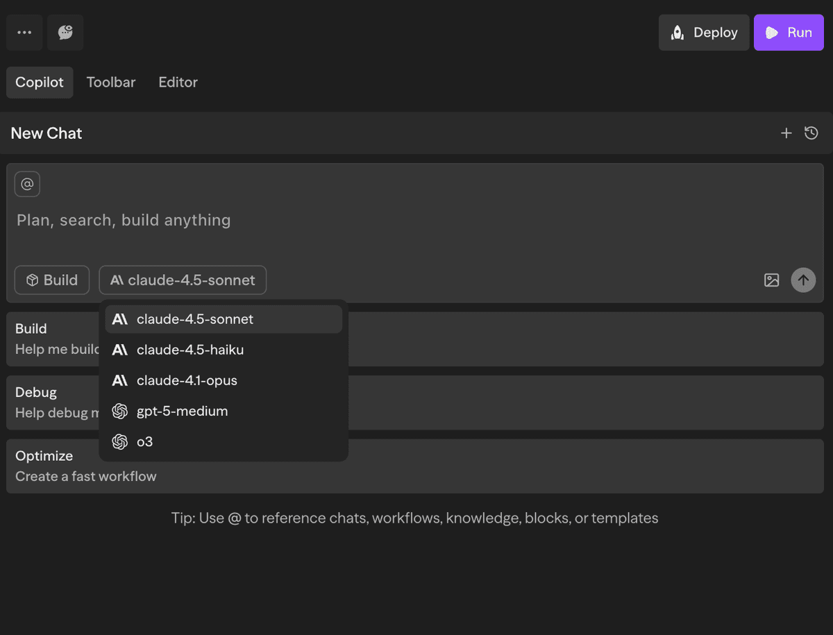 Copilot mode selection showing Advanced mode with MAX toggle