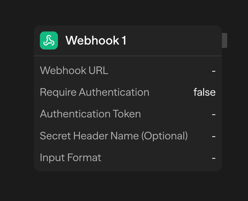 Generic Webhook Configuration