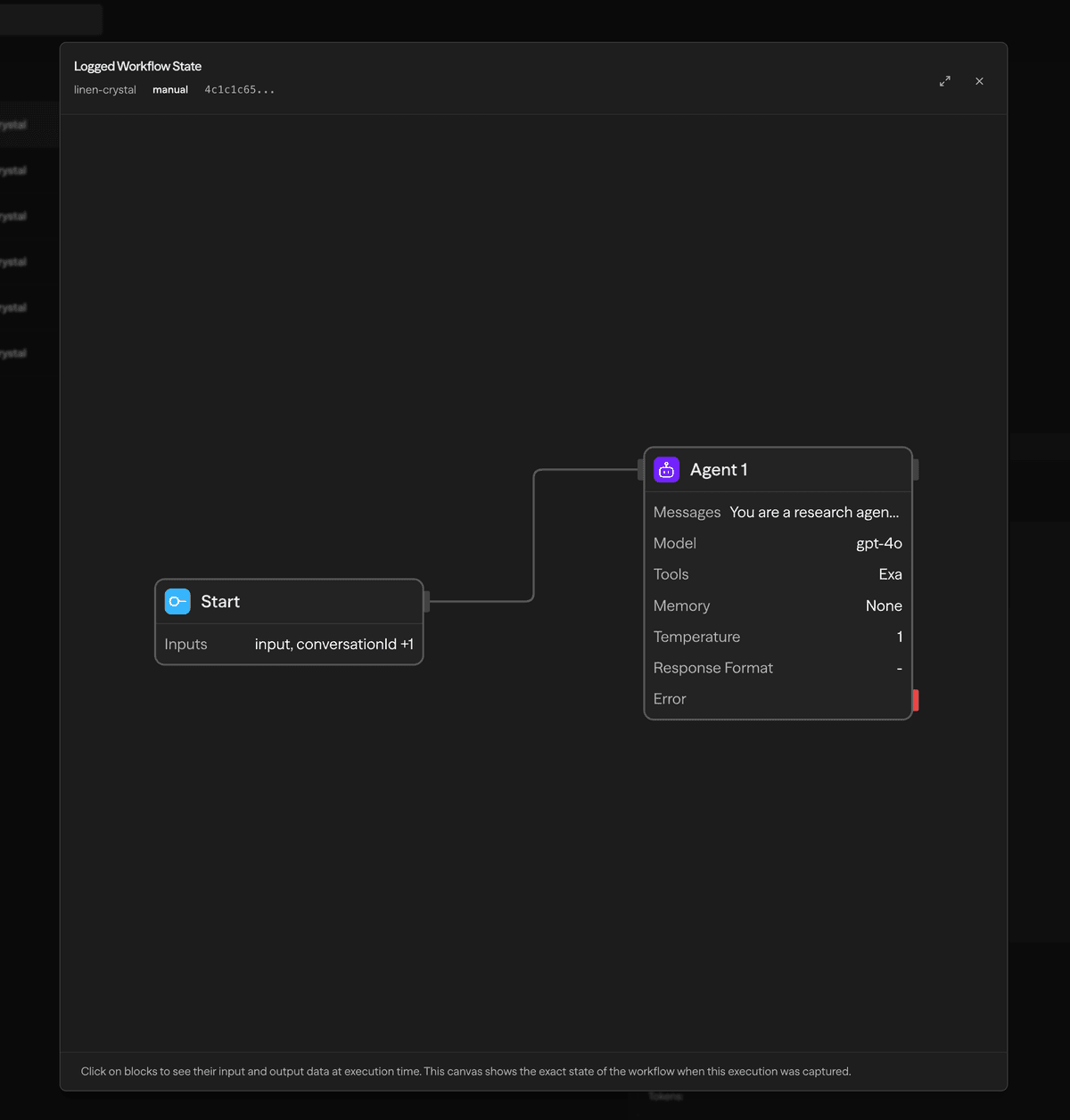 Workflow Snapshot